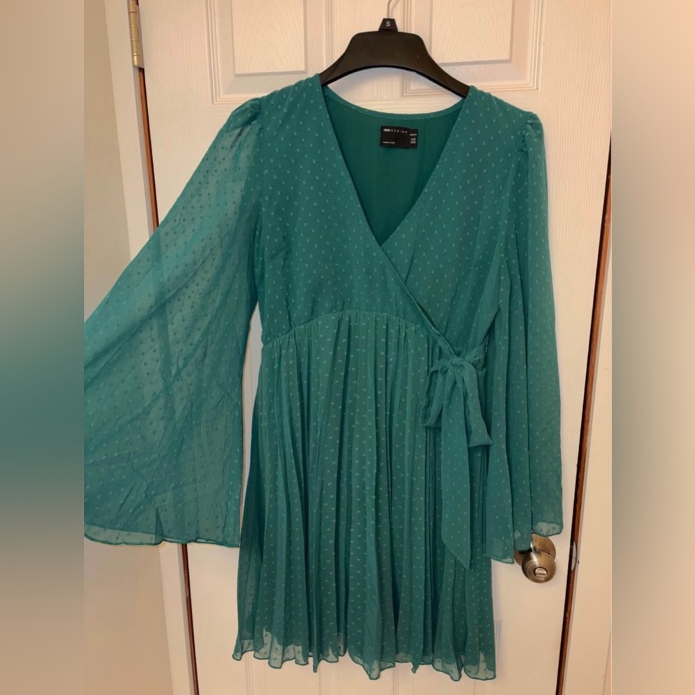 ASOS maternity dress in antique green